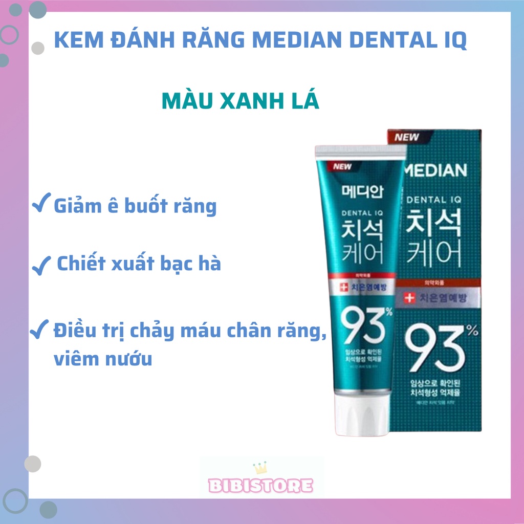 Kem Đánh Răng Median Hàn Quốc [CHUẨN HÃNG/BILL]  Kem Đánh Răng Median Dental IQ Orignail 93% 120g