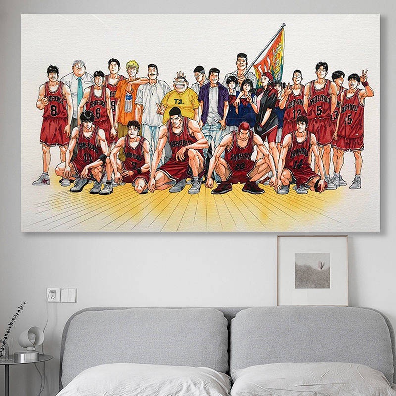 Thảm Treo Tường Trang Trí Phòng Ngủ / Phòng Khách In Hình Anime Slam Dunk