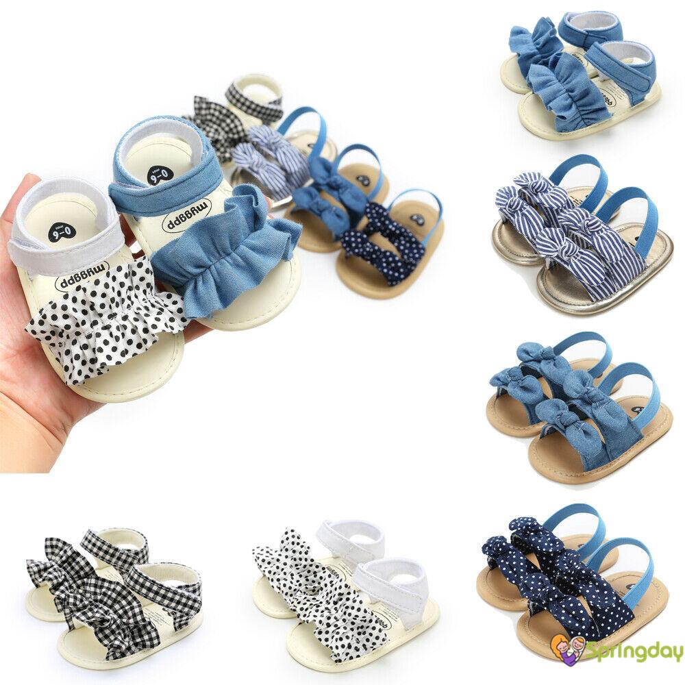 Giày Sandal Đính Nơ Cho Bé Gái
