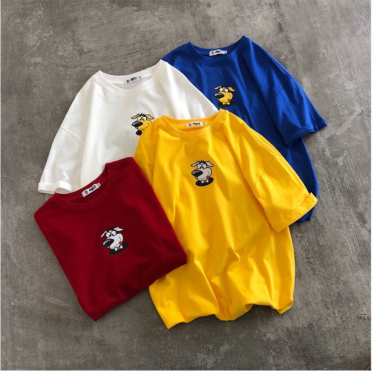 Áo thun tay lỡ form rộng - phông nam nữ cotton oversize - T shirt chú chó a - 2N Unisex | BigBuy360 - bigbuy360.vn
