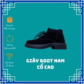 Giày nam cao cổ martin boot đế bệt phong cách trẻ trung 2021 pt04