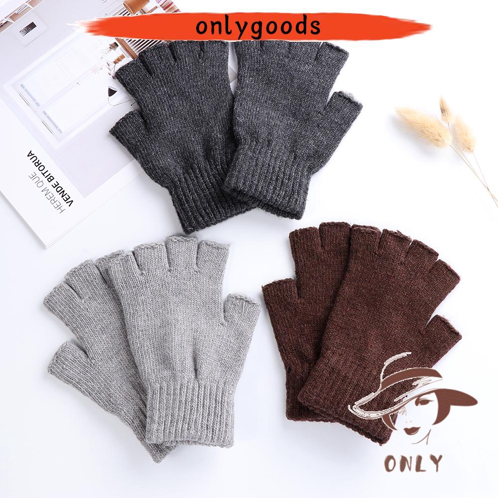 Găng Tay Nửa Ngón Giữ Ấm Mùa Đông Thời Trang Cho Nam Nữ