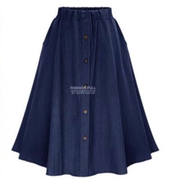 Chân váy jean big size dáng dài hàng cao cấp lưng thun size cho người béo mập 62-88kg chất bao đẹp hàng có sẵn