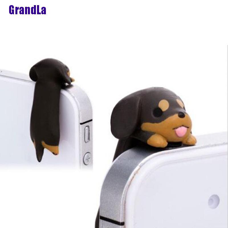 Nút Bịt Chống Bụi Lỗ Cắm Tai Nghe Điện Thoại 3.5mm Hình Chú Chó Dachshund Đáng Yêu