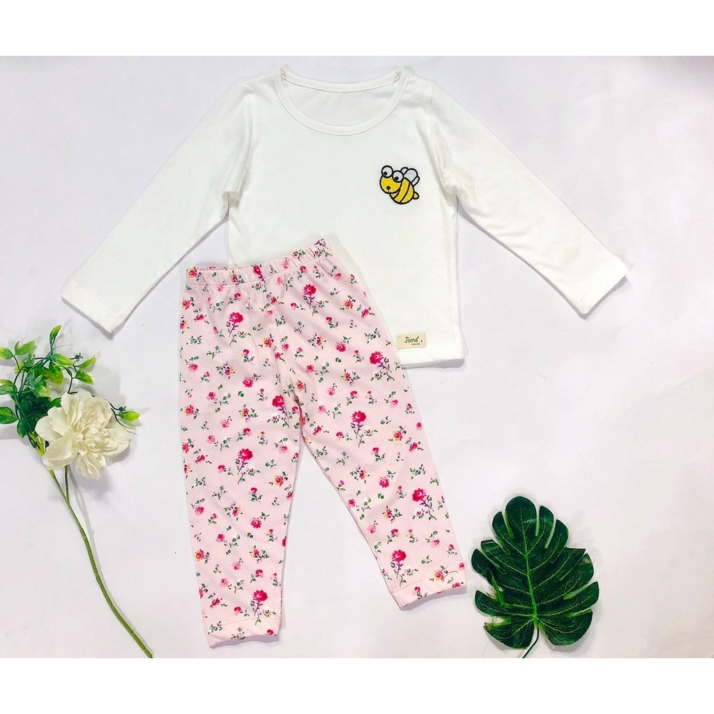 Xả bỏ mẫu 39K  Bộ dài tay bé gái xinh xắn