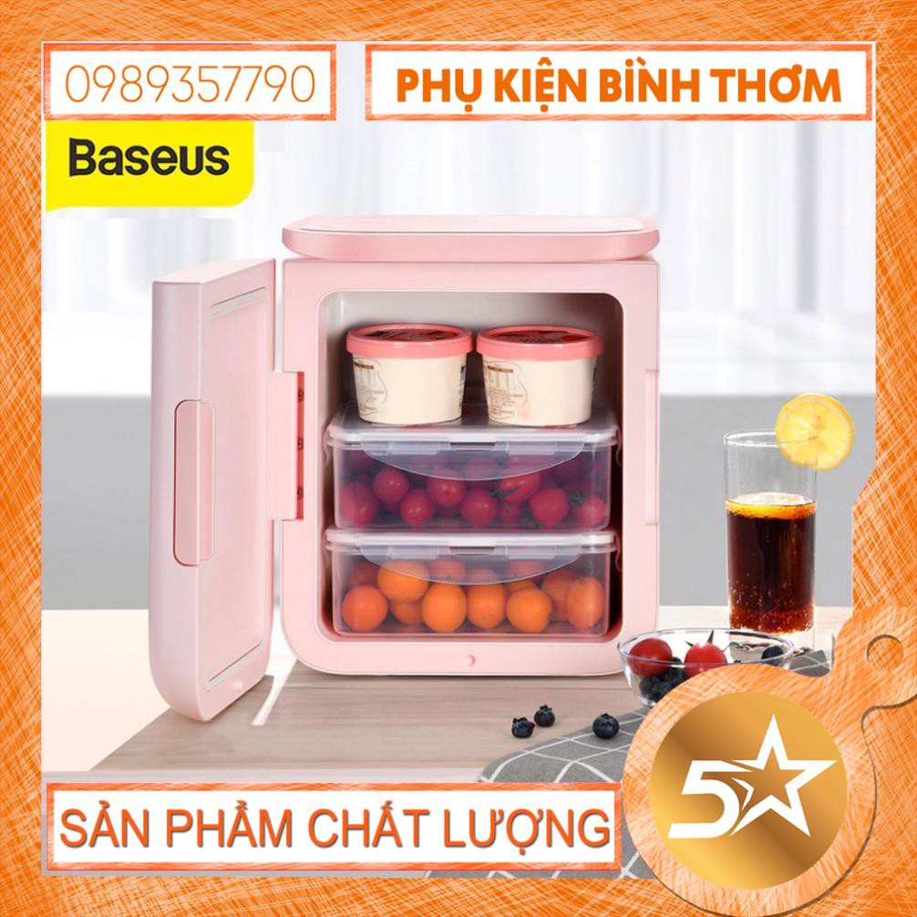 Tủ Lạnh Mini Baseus 6L Tủ Lạnh Đa Chức Năng Sưởi Ấm Và Làm Lạnh Với Dây Nguồn AC / DC Chính Hãng