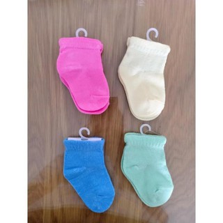 [🧧Đồ sơ sinh giá sỉ và ăn vặt Trúc Babi🧧] Set 4 đôi vớ sơ sinh/ tất sơ sinh màu len cho bé yêu từ 0-6 tháng