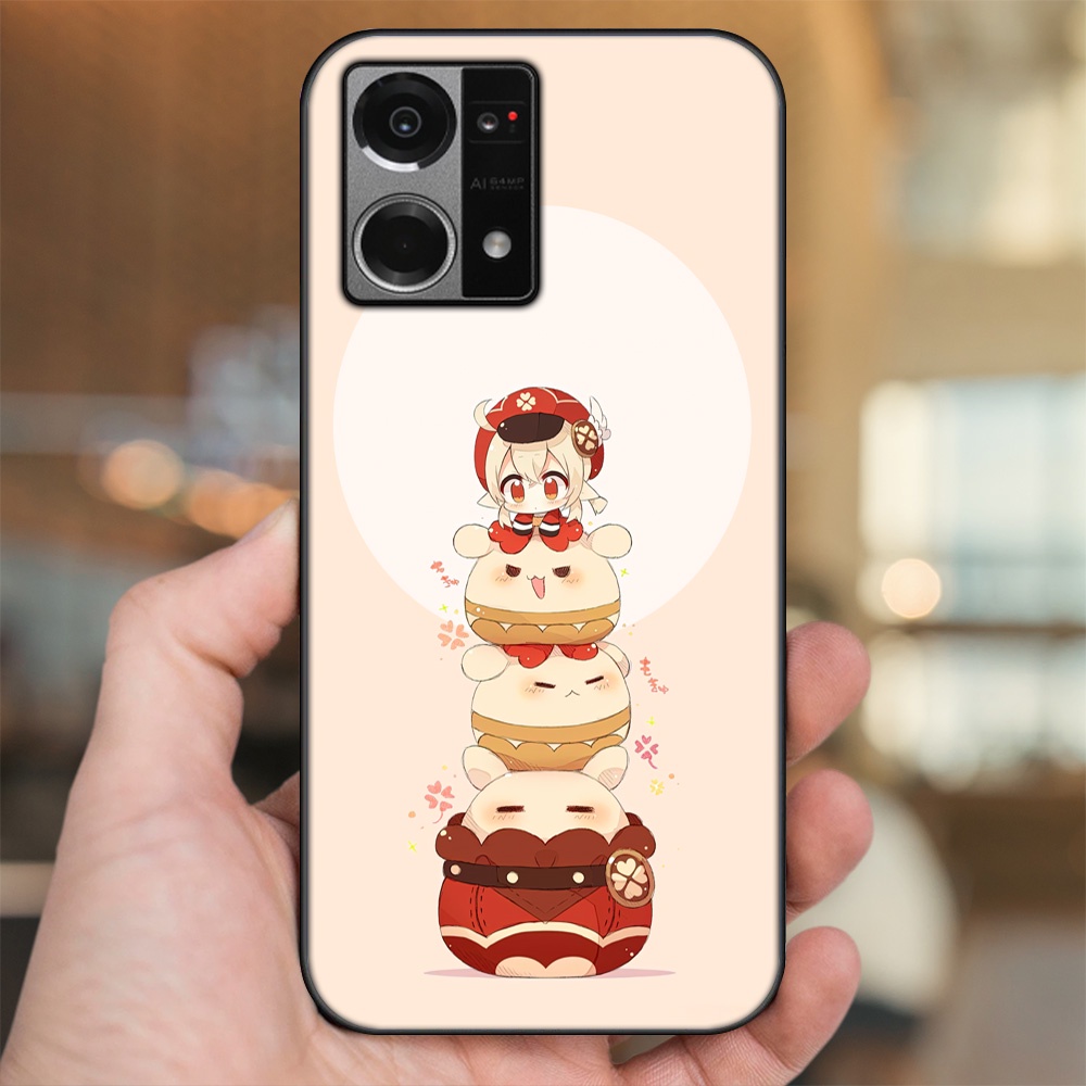 Ốp lưng Oppo Reno 7 4G viền đen in hình Klee Genshin Impact