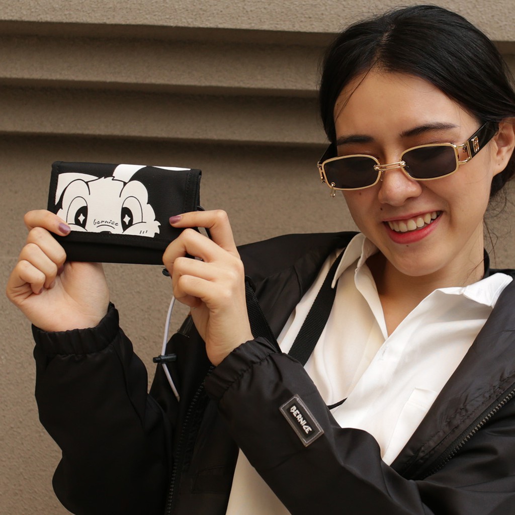Ví ngắn Bernice Thỏ SS1 màu Đen (Wallet Bernice Rabbit SS1 - Black) | BigBuy360 - bigbuy360.vn