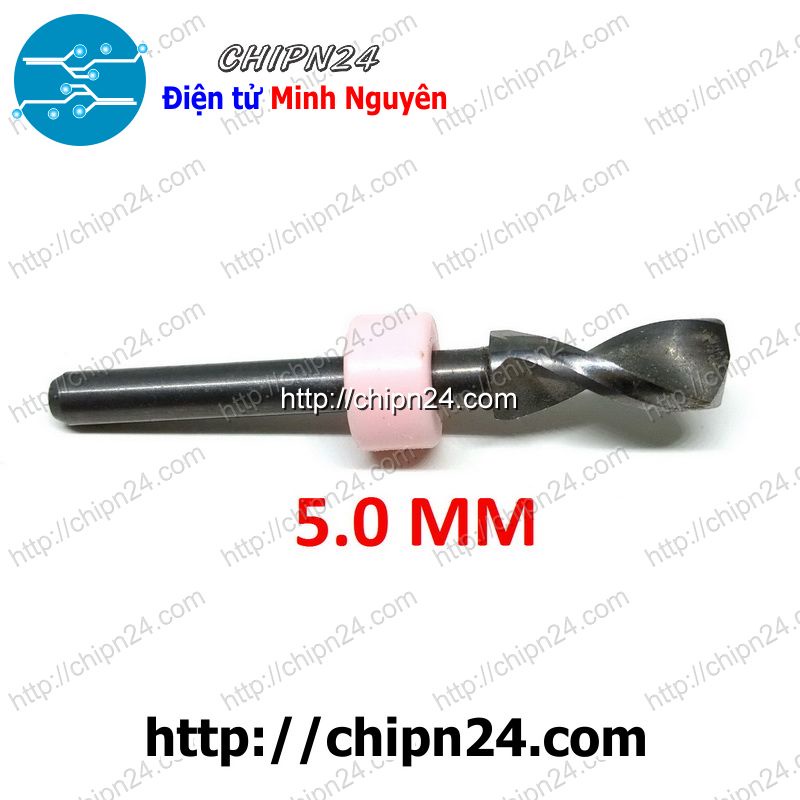 [1 CÂY] Mũi khoan mạch in CNC 5.0mm (Mạch điện tử, PCB)