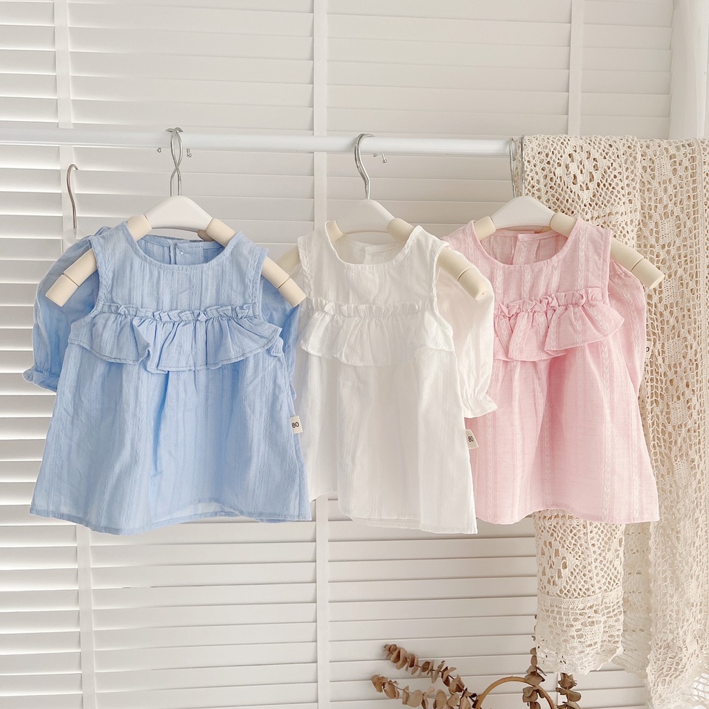 ✨BÁN SỈ✨S007 Set bộ bé gái trơn 3 màu