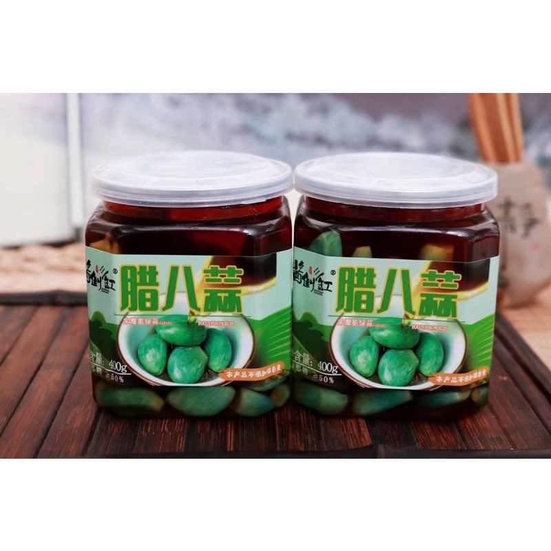1 lọ tỏi xanh muối chua ngọt 400g