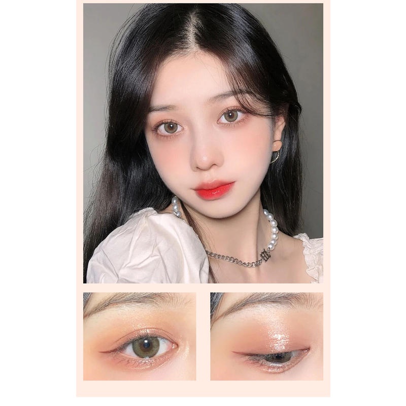 Bảng Phấn Mắt 12 Màu Sắc Hiệu Ứng Lì/ Ánh Nhũ Chống Nước Thời Trang