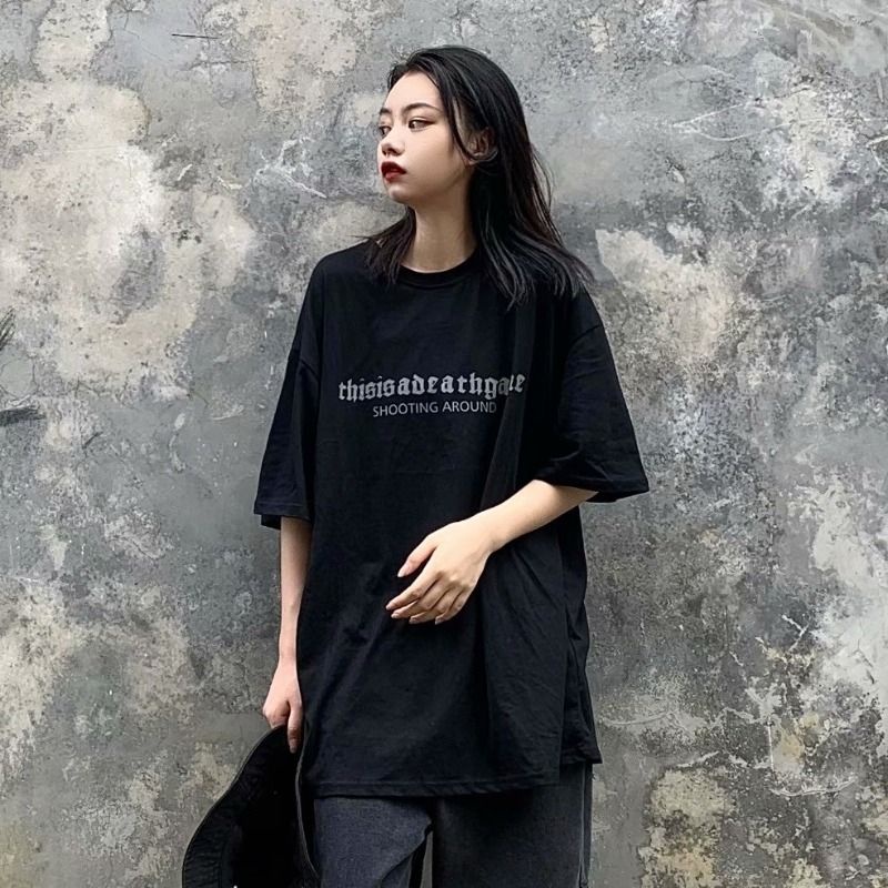 Áo Thun Tay Lỡ In Hình Caro Màu Đen , Áo Phông Unisex Nam Nữ Freesize