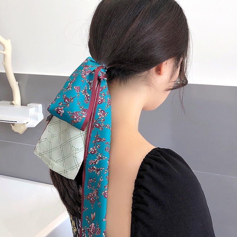 Khăn Choàng Cổ Thắt Nơ Bằng Lụa SATIN Cao Cấp Phong Cách Hàn Quốc