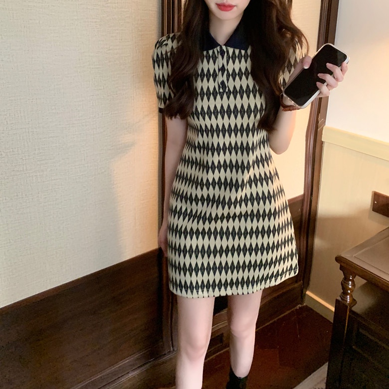 Đầm Dệt Kim Cổ Polo Thiết Kế Mới Cao Cấp Thời Trang Mùa Hè Dành Cho Nữ