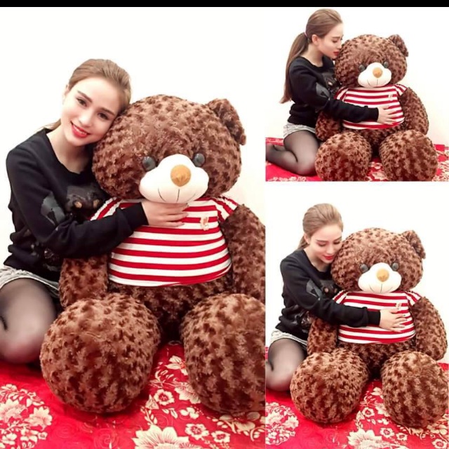 Gấu Teddy khổ vải 1m4 Size thật 1m2 hàng VNXK