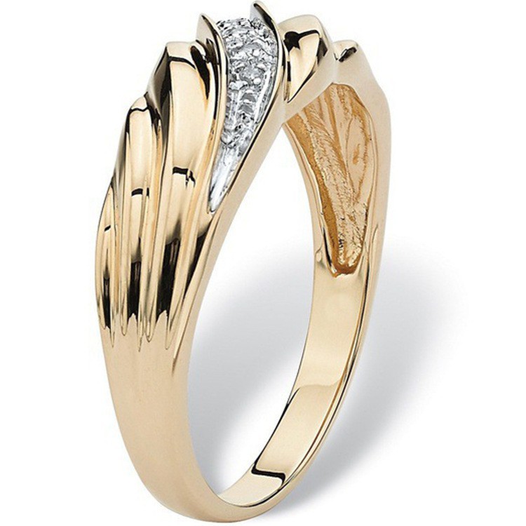Nhẫn đính hôn kim cương mạ vàng 18k thời trang dành cho nữ