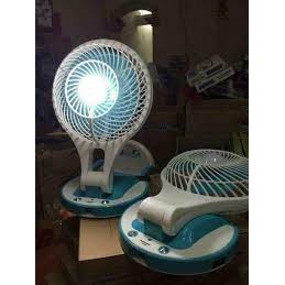 Quạt Tích Điện 5580 Mini Fan 2 In 1 Gấp Gọn