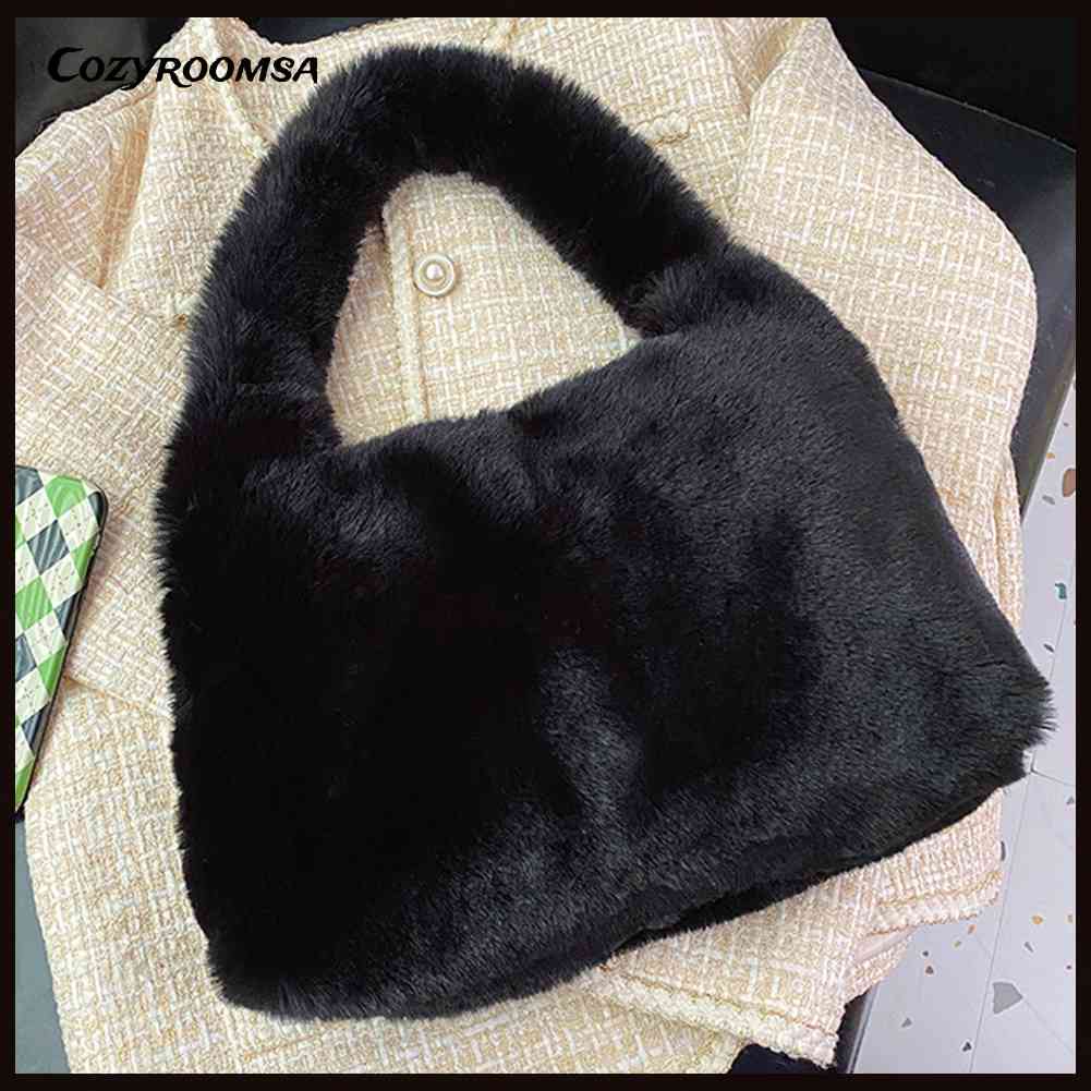 Túi Xách Lông Nhung Mềm Mại Thời Trang Thu Đông Dành Cho Nữ