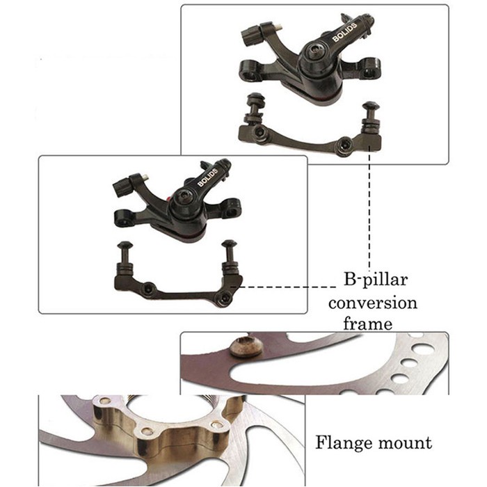 Phanh đĩa trước và sau xe đạp Bolids