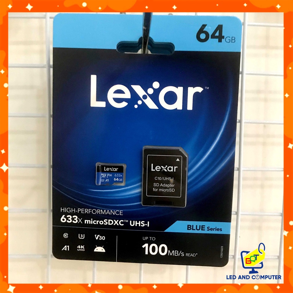 Thẻ nhớ 64G Lexar Class 10 (loại xịn)