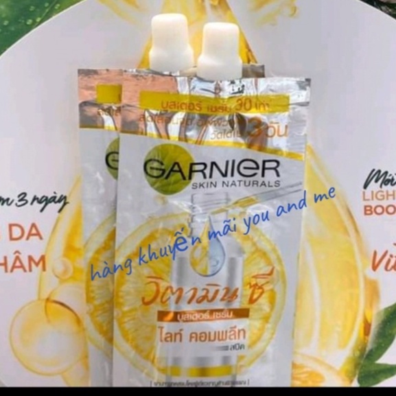 ( mẫu thử 7.5ml) Tinh chất tăng cường sáng da mờ thâm Garnier