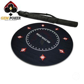 THẢM POKER TRÒN CAO SU CAO CẤP - BLACK
