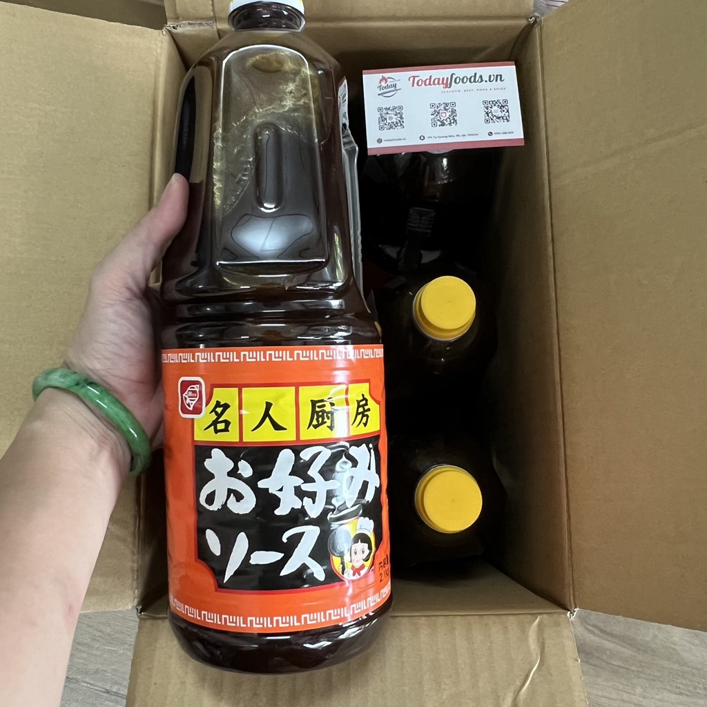 [Chai lớn tiết kiệm] Sốt Takoyaki - Sốt bánh xèo Okonomiyaki Nhật Bản 2.1KG