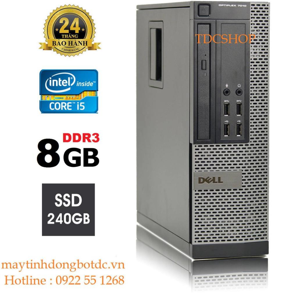 Case máy tính đồng bộ dell Optiplex 7010 core i5 3470, ram 8gb, ổ cứng SSD 240gb. Tặng usb thu wifi. Hàng Nhập Khẩu. | BigBuy360 - bigbuy360.vn