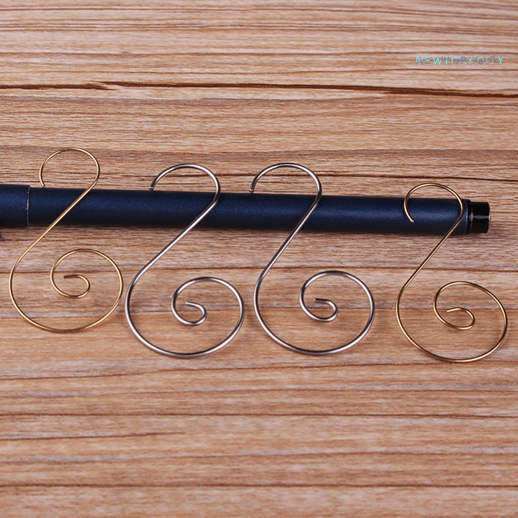 Set 20 Móc Treo Đồ Hình Chữ S Bằng Kim Loại Gọn Nhẹ Chống Mòn Trang Trí Giáng Sinh