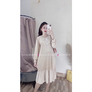 Váy Nhung Cổ Bèo