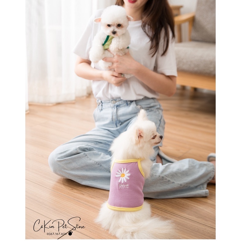 Quần áo cho chó, quần áo cho mèo, áo cho thú cưng 2 dây 3 lỗ