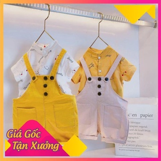 Set yếm kèm áo cho bé trai bé gái