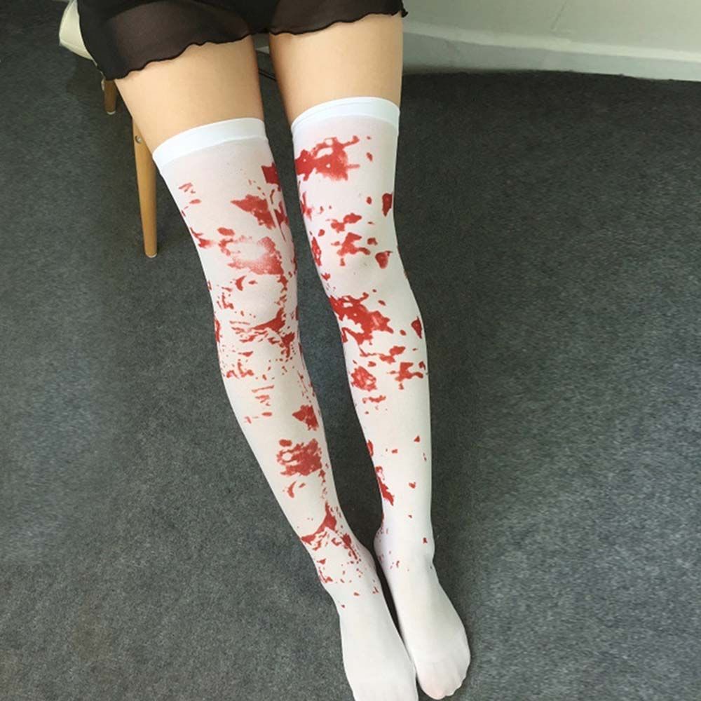 Vớ Có Khóa Kéo Họa Tiết Halloween Sáng Tạo Cho Nữ