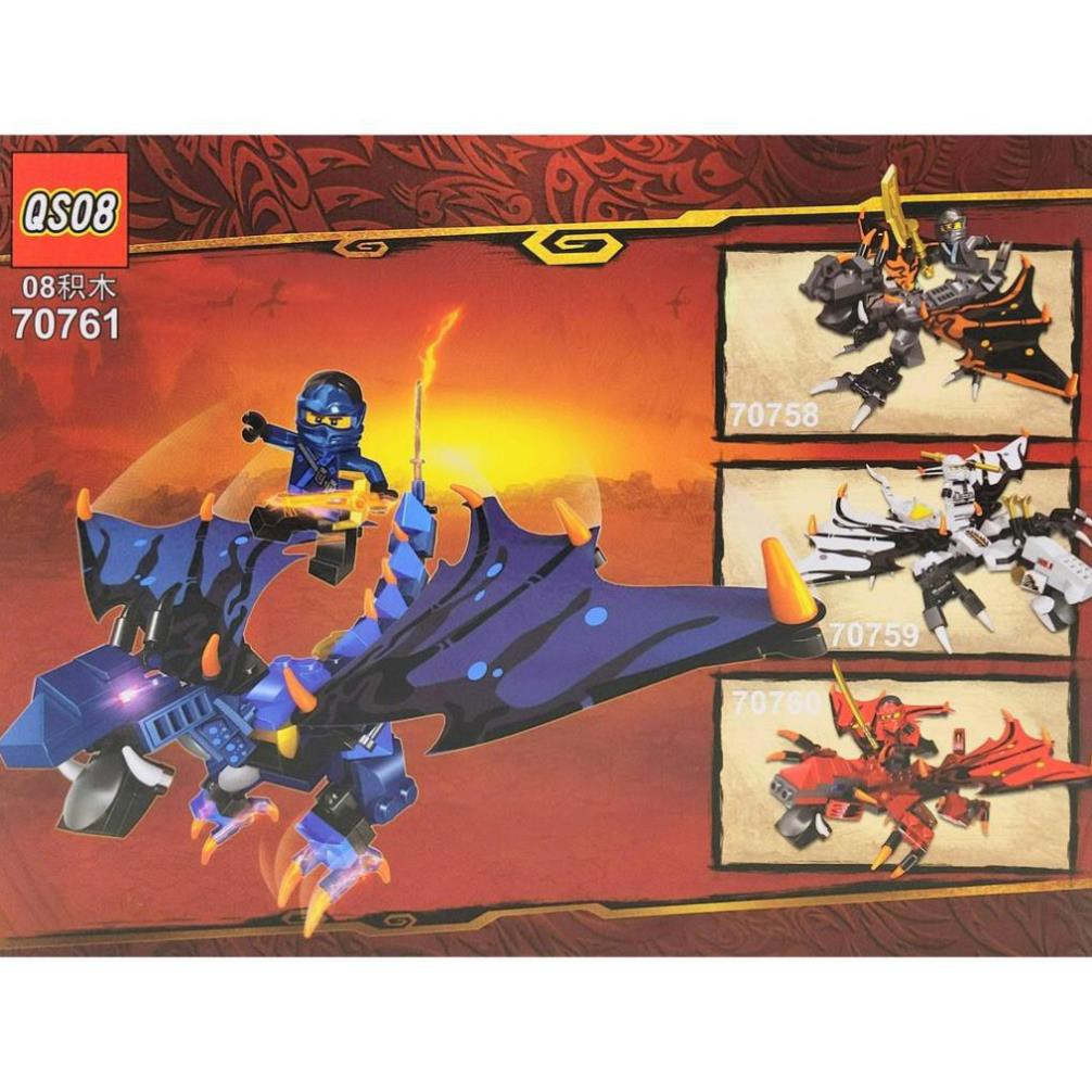 [Khai trương giảm giá] Bộ LEGO NINJA lắp ráp rồng chiến - 199 miếng ghép