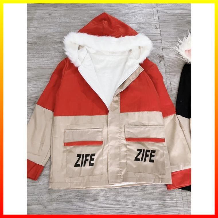 Áo Khoác Kaki 2 Lớp Lông Cừu, Áo Khoát Dày Dáng Hàn Túi Trước Phối Màu Hàng Cao Cấp. | BigBuy360 - bigbuy360.vn