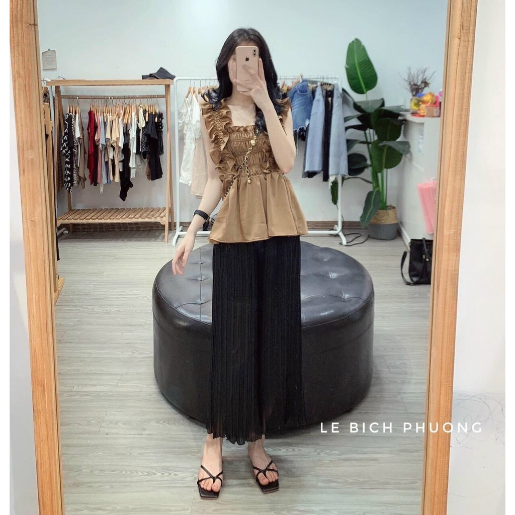 Set Đồ Nữ, Sét Áo Bèo Mix Quần Ly Ống Về Hàng, Áo Chạy Chun Free Size, Quần Dập Ly Ống Sớ. S1009 | BigBuy360 - bigbuy360.vn