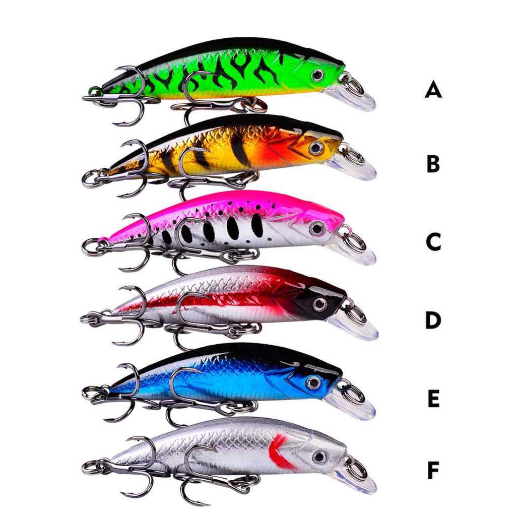 Mồi Câu Lure Cá Gỉa Minnow Dài 6cm nặng  6m _ Mồi Câu Cá Lóc _ Lure _ 11