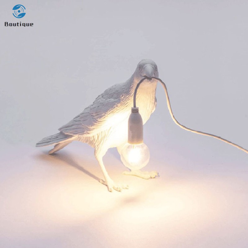 Raven Light Birds Table Lamps Bedroom Resin Crow Desk Lamp Bedside Light Wall Sconce