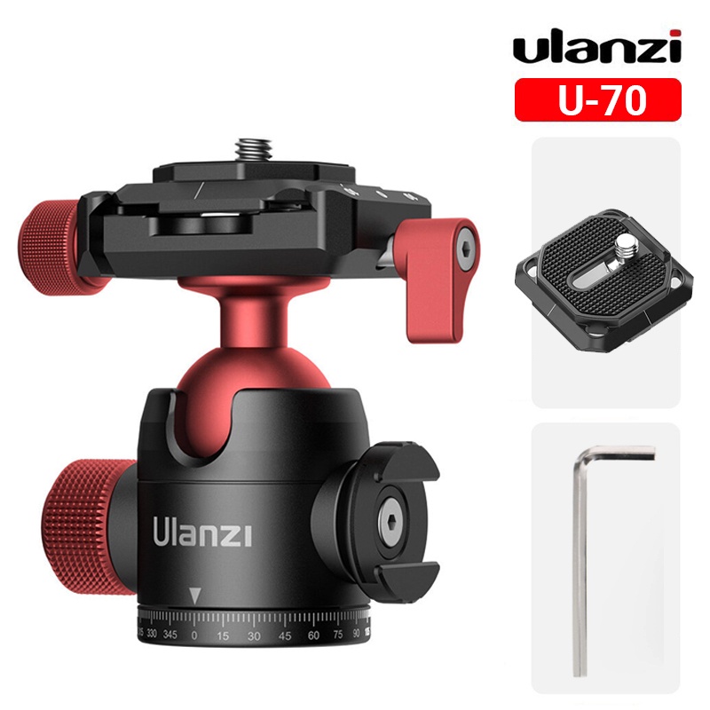 Ulanzi U70 U70L Metal - Đầu ballhead cho tripod xoay 360 độ cao cấp