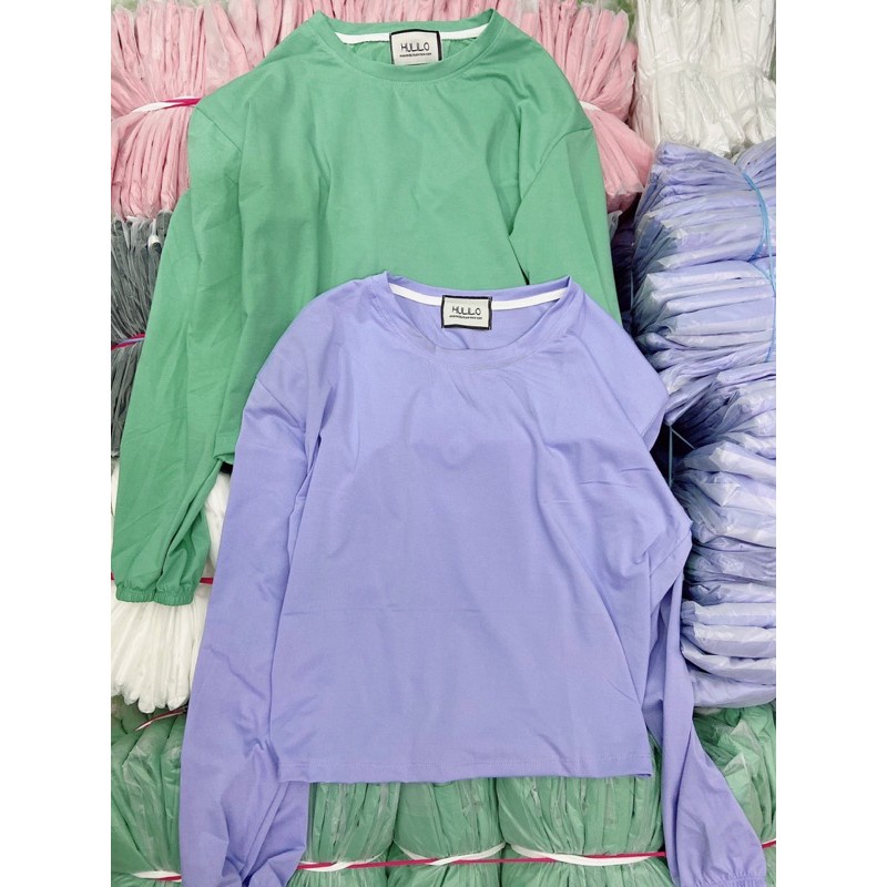 ÁO THUN TAY DÀI FORM RỘNG TAY BO chất đẹp | Áo unisex tay dài - AK0031 | bear.story
