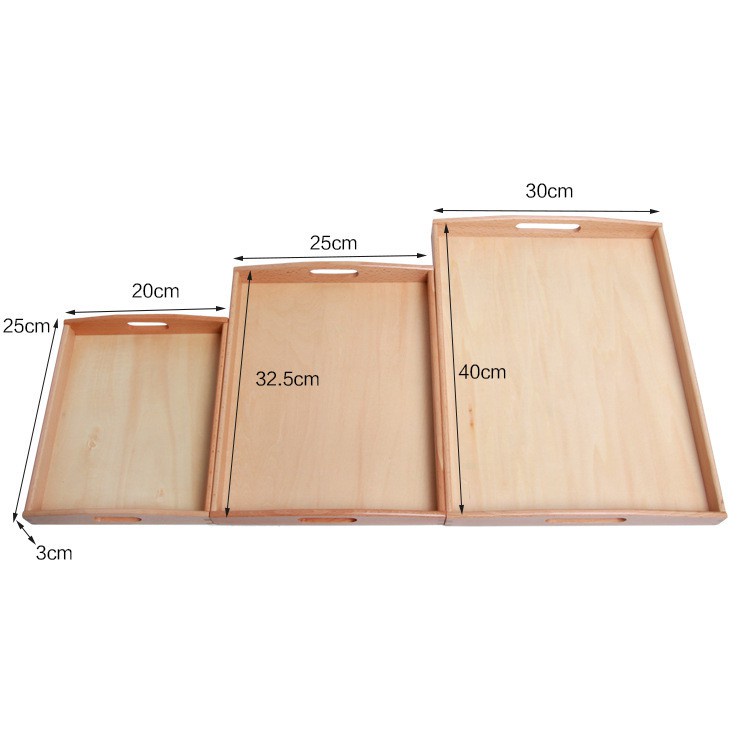 Khay gỗ montessori, giáo cụ montessori