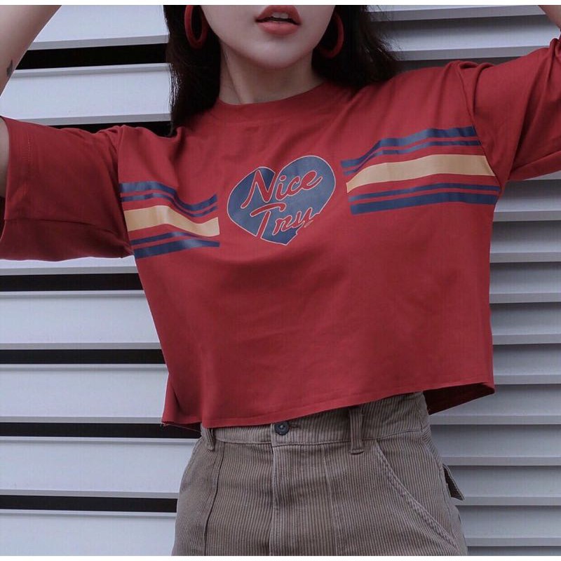 Áo croptop, áo thun in ulzzang