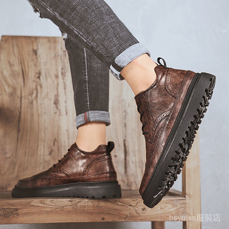 Giày Bốt Da Cổ Cao 10CM 8cm Thời Trang Cho Nam | BigBuy360 - bigbuy360.vn