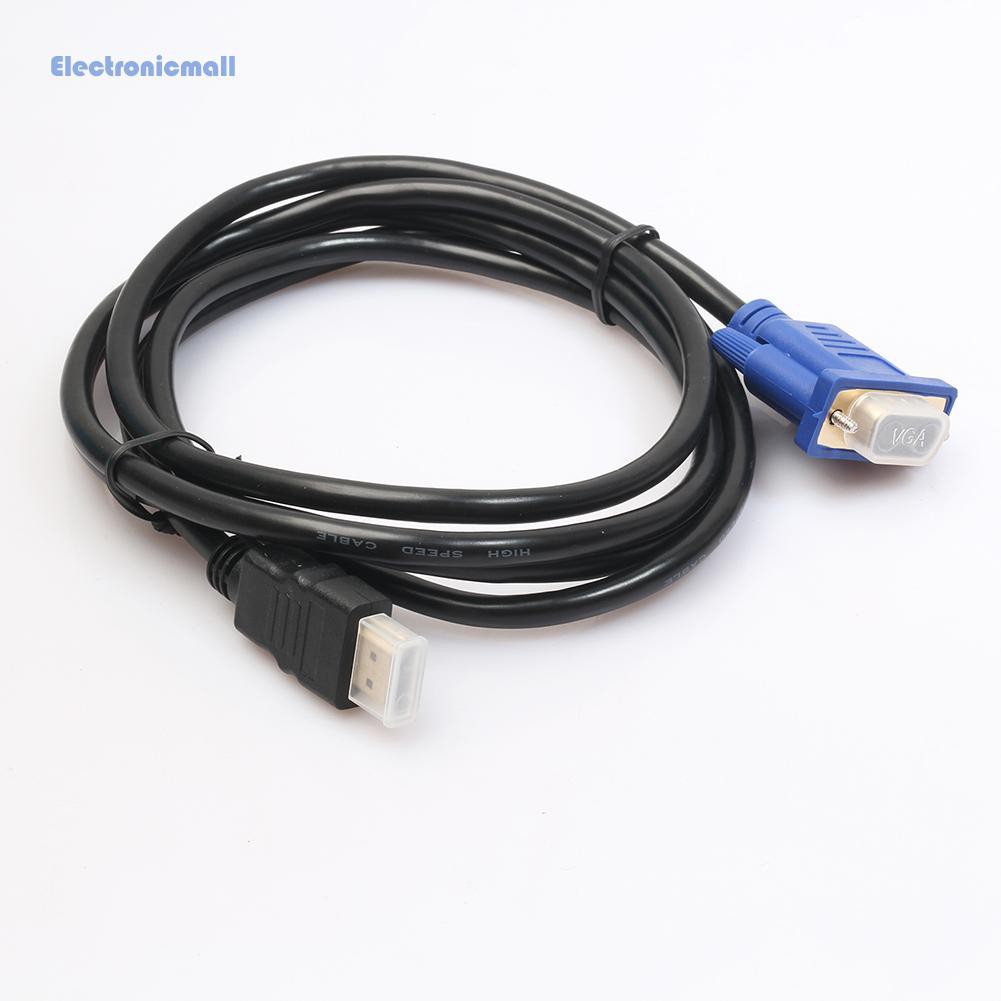 Dây Cáp Chuyển Đổi 6ft Hdmi Đầu Đực Sang Cổng Vga Hd 15pin 1080p