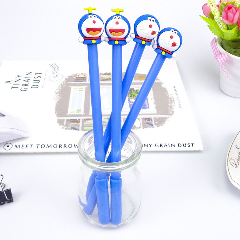 Bút bi nước mực gel hình Mon đầu tròn Pison, mực đen ngòi kim 0.38mm - SP0279 - 1 cái