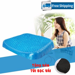 Đệm Ngồi, Đệm Gel Tổ Ong Lót Ghế Ngồi Xe Hơi Mềm Mại Thoáng Khí Chống Trượt IKA.HOME