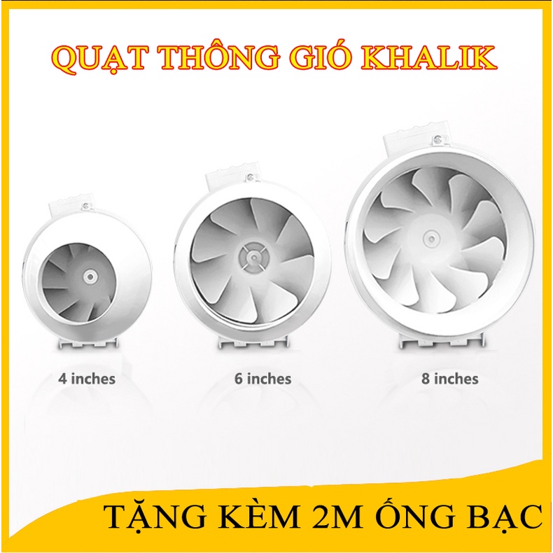 Quạt thông gió nối ống đường ống đồng trục phi 100mm, 150mm, 200mm, 250mm, 300mm