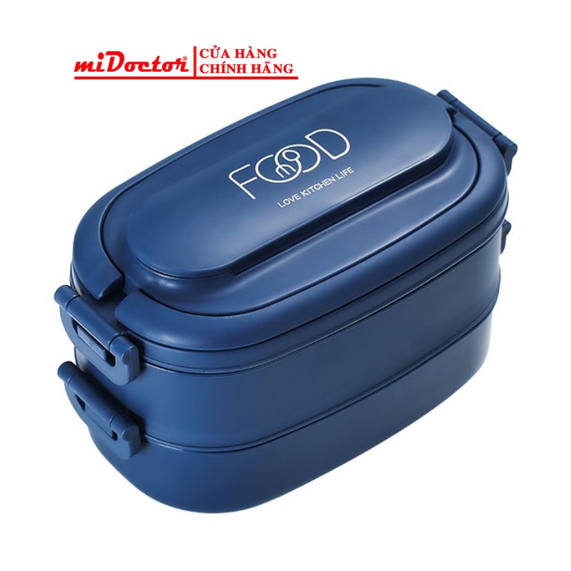 Cặp Lồng Cơm 2 Tầng Giữ Nhiệt Đựng Thức Ăn và Túi Đựng - Chính Hãng miDoctor